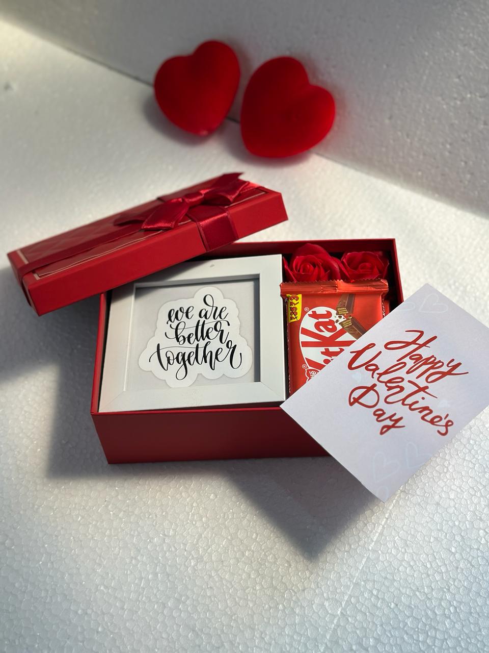 Photo Frame, Roses & KitKat Valentine Box